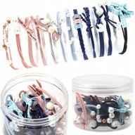 Ozdoby do włosów - Zestaw Gumek Do Włosów Spinki Ozdoby WZ5, 12 Szt. - miniaturka - grafika 1