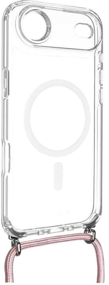 Fixed MagPure Neck do MagSafe do iPhone Air, przezroczyste z różową smyczką