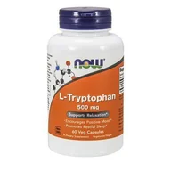 Aminokwasy - NOW L-Tryptophan 500Mg - 60Vegcaps - miniaturka - grafika 1