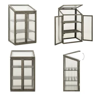 vidaXL Szklarnia 60x45x100 cm drewno jodłowe - Szklarnia - Szklarnie - Szklarnie drewniane - Szklarnie drewniane - Szklarnie ogrodowe - miniaturka - grafika 1