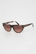 Okulary przeciwsłoneczne - Tom Ford okulary przeciwsłoneczne damskie kolor brązowy - miniaturka - grafika 1
