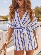 Kombinezony - LA Angels Kombinezon w kolorze biało-niebieskim - miniaturka - grafika 1