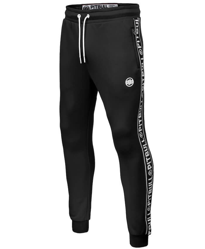 Spodnie dresowe PIT BULL OLDSCHOOL TAPE LOGO TERRY czarne-XL