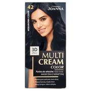 Farby do włosów i szampony koloryzujące - Joanna Multi Cream Color farba do włosów 42 Hebanowa Czerń 62370-uniw - miniaturka - grafika 1