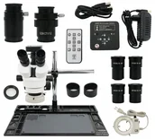 Mikroskopy i lupy - MIKROSKOP STEREOSKOP TRINOKULAR 7-90x KAMERA 2.7K - miniaturka - grafika 1