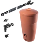 Zbiorniki na deszczówkę - Zbiornik na deszczówkę Turcata 270L ceglasty + zestaw przyłączeniowy - miniaturka - grafika 1