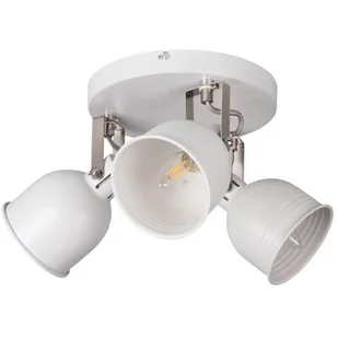 Oprawa ścienno-sufitowa E14 3x max 8W DERATO EL-3O W-SR biały/srebrny 35645 - Oprawy, klosze i abażury - miniaturka - grafika 1