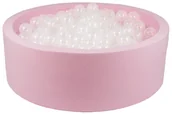 Łóżeczka i kojce - Suchy basen z piłeczkami 450szt, różowy (kolor piłeczek: transparentny) - miniaturka - grafika 1