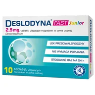 Witaminy i minerały - Deslodyna Fast Junior 2,5 mg, 10 tabletek ulegających rozpadowi w jamie ustnej - miniaturka - grafika 1