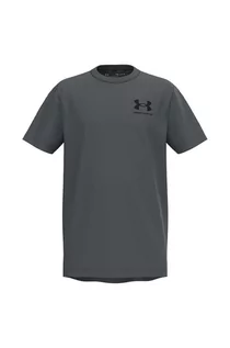 Koszulki dla chłopców - Under Armour t-shirt dziecięcy kolor szary gładki - grafika 1