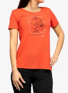 Koszulki rowerowe - Koszulka z nadrukiem damska CMP Soraka T-Shirt - campari - miniaturka - grafika 1