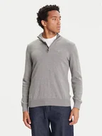 Swetry męskie - Barbour Sweter Half Zip MKN1074GY52 Szary Regular Fit - miniaturka - grafika 1