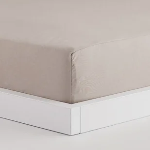 Beżowe prześcieradło z gumką 160x200 cm home&you z mikrofibry beż - Prześcieradła - miniaturka - grafika 1