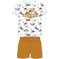 Piżamy dla dziewczynek - Piżama z krótkim rękawem komplet chłopięcy Jurassic World Brązowy - miniaturka - grafika 1