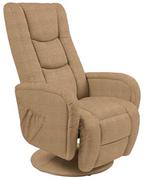 Fotele - Obrotowy fotel rozkładany do salonu Litos 2X - beżowy - Profeos - miniaturka - grafika 1
