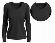 Koszulki i topy damskie - Koszulka Damska Długi Rękaw Elastic BAWEŁNA JAKOŚĆ STEDMAN 9720 CZARNA XL - miniaturka - grafika 1