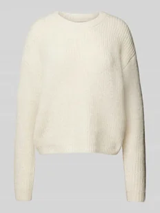 Sweter z dzianiny z okrągłym dekoltem model ‘KAIA’ - Swetry damskie - miniaturka - grafika 1