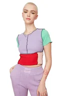 Bluzki damskie - Trendyol Damska bluzka w kolorze liliowym, kolorowa, z dzianiny, fioletowa, S - miniaturka - grafika 1