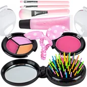 Zabawy w naśladowanie dorosłych - Zestaw Do Malowania Makijażu i Czesania włosów Dla Dzieci Kosmetyki - miniaturka - grafika 1