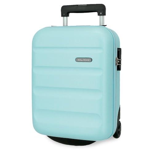 Roll Road Flex Walizka kabinowa niebieska 31 x 40 x 20 cm sztywne ABS boczne zapięcie szyfrowe 33L 2,12 kg 4 koła podwójny bagaż ręczny, Niebieski, walizka kabinowa