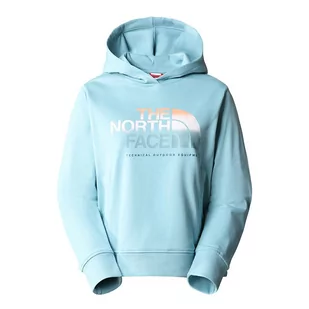 Bluza The North Face D2 Graphic Crop Hoodie 0A83FGLV21 - niebieska - Bluzy sportowe damskie - miniaturka - grafika 1