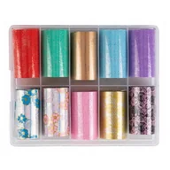 Ozdoby do paznokci - Folie transferowe 10 sztuk po 100 cm XKZ 33-13 - miniaturka - grafika 1