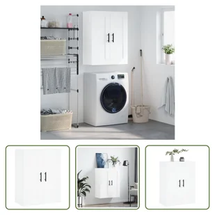 The Living Store Szafka ścienna biała 69,5x34x90 cm Materiał drewnopochodny - Szafki do salonu The Living Store Szafka ścienna biała 69,5x34x90 cm Materiał drewnopochodny - Szafki do salonu - miniaturka - grafika 1