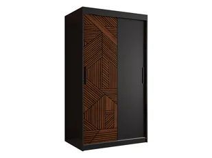 Nowoczesna szafa Montik I 100 z szufladami, Czarny Mat / Orzech Ciemny - Szafy Nowoczesna szafa Montik I 100 z szufladami, Czarny Mat / Orzech Ciemny - Szafy - miniaturka - grafika 1