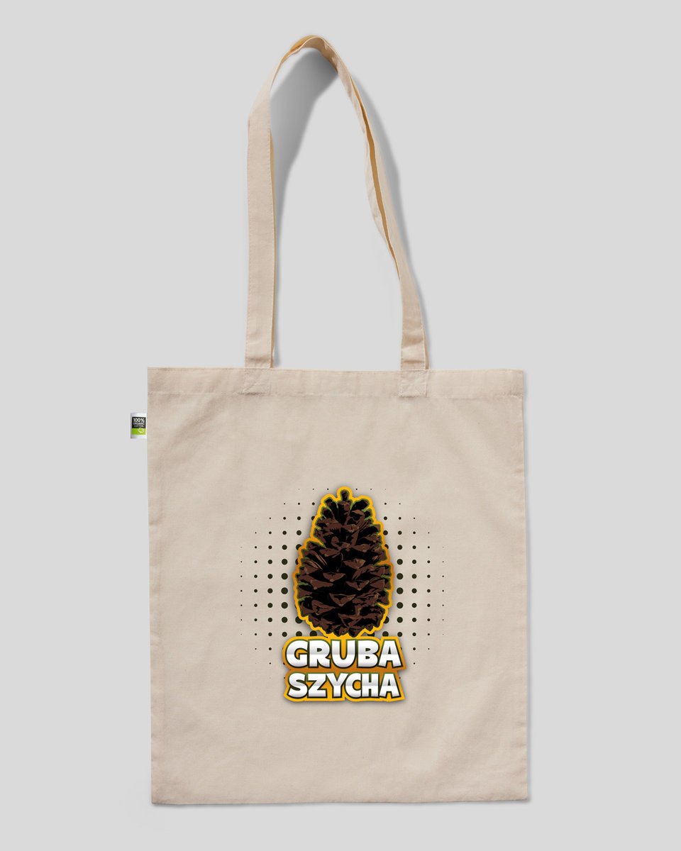torba bawełniana na prezent na zakupy GRUBA SZYCHA Naturalny