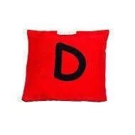 Worki na buty - Akson Akson, Worek gimnastyczny szkolny z literą D, czerwony - miniaturka - grafika 1