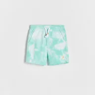 Spodenki dla niemowląt - Reserved - Szorty tie dye - jasnoturkusowy - miniaturka - grafika 1