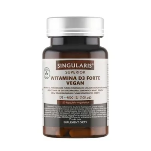 Suplement diety, SINGULARIS Superior witamina D3 forte vegan 4000 IU, 120kaps. - Witaminy i minerały - miniaturka - grafika 1