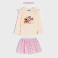 Śpiochy dla niemowląt - Sinsay - Komplet Ulica Sezamkowa - Różowy - miniaturka - grafika 1