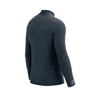 COMPRESSPORT bluza biegowa męska SEAMLESS ZIP SWEATSHIRT mood indigo - Bluzy sportowe męskie - miniaturka - grafika 7