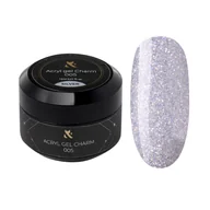 Żele do paznokci - F.O.X Acryl Gel Charm Silver 15ml - Srebrny Żel Akrylowy z Brokatem do Paznokci - miniaturka - grafika 1