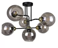 Lampy sufitowe - Cosmo lampa sufitowa 6-punktowa czarna/złota 1299 - miniaturka - grafika 1