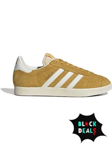 adidas Skórzane sneakersy "Gazelle" w kolorze żółto-białym - Trampki męskie - miniaturka - grafika 1