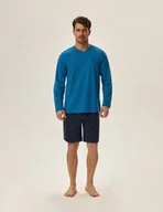 Piżamy męskie - Piżama Jog 41907-55X Niebieska - Henderson - miniaturka - grafika 1