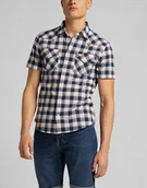 Koszule męskie - Męska Koszula Materiałowa Lee Ss Western Navy L640Kk35-M - miniaturka - grafika 1