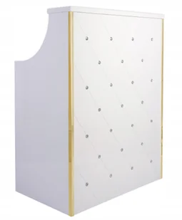Recepcja fryzjerska lakierowana Diamond 80 cm kosmetyczna do salonu gabinetu SPA biały - Lady recepcyjne - miniaturka - grafika 1