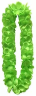 Dodatki do strojów karnawałowych - Naszyjnik hawajski satynowy zielony - 120 cm - 1 szt. - miniaturka - grafika 1
