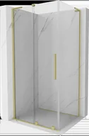 Kabiny prysznicowe - Mexen Velar L kabina prysznicowa rozsuwana 90x70 cm, transparent, złota szczotkowana - 871-090-070-03-55 - miniaturka - grafika 1