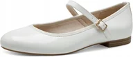Baleriny - MARCO TOZZI BALERINY DAMSKIE BIAŁE CASUAL 40 JIM - miniaturka - grafika 1