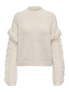 ONLY Sweter Molly 15363467 Beżowy Regular Fit - Swetry damskie - miniaturka - grafika 1