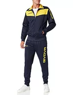 Zestawy męskiej odzieży sportowej - Givova Męski dres treningowy Visa, wielokolorowy (niebieski/żółty fluo), XL - miniaturka - grafika 1