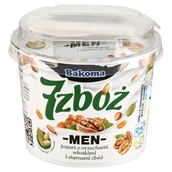 Kefiry, jogurty, maślanki - Bakoma 7 zbóż Men Jogurt z orzechami włoskimi i ziarnami zbóż 300 g - miniaturka - grafika 1