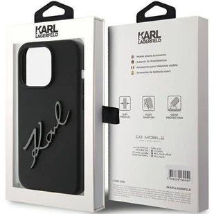Karl Lagerfeld KLHCP15XSKSBMCK iPhone 15 Pro Max 6.7" czarny/black hardcase Silicone Karl Script - Etui i futerały do telefonów - miniaturka - grafika 19