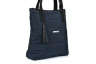 Torebki damskie - Granatowa Damska Torebka pikowana oryginalna A4 sportowa frędzel W90 granatowy - miniaturka - grafika 1