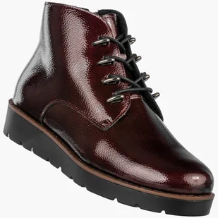 Botki Damskie Buty Trzewiki Ocieplane Na Zimę Bordowe Potocki 25-19360BDP 37 Bordowy - Botki damskie Botki Damskie Buty Trzewiki Ocieplane Na Zimę Bordowe Potocki 25-19360BDP 37 Bordowy - Botki damskie - miniaturka - grafika 1