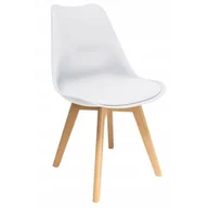 Krzesła - Białe krzesło w stylu skandynawskim - Venis - miniaturka - grafika 1